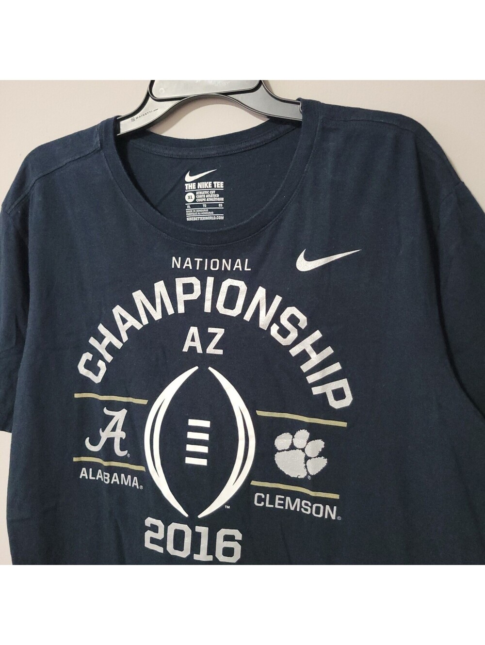 Nike T-Shirt Mens XL Black 2016 National Championship Alabama Clemson Football